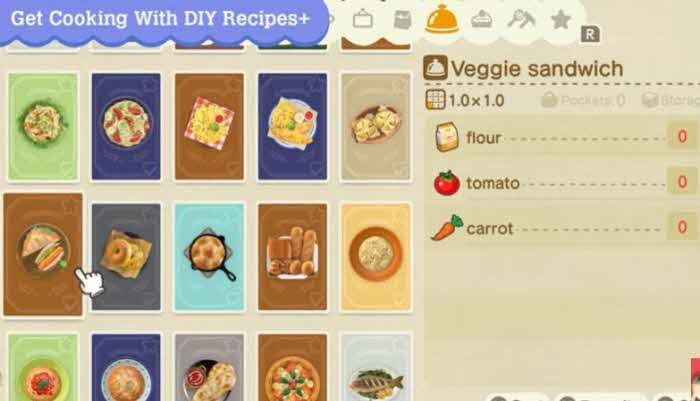 모동숲 업데이트 요리 레시피