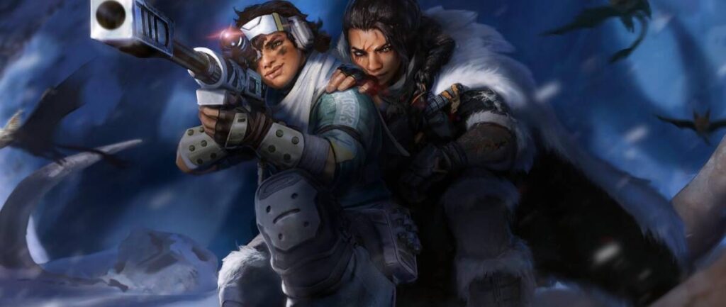 에이펙스 레전드의 새로운 캐릭터 밴티지와 그의 어머니에 대한 이미지이다.