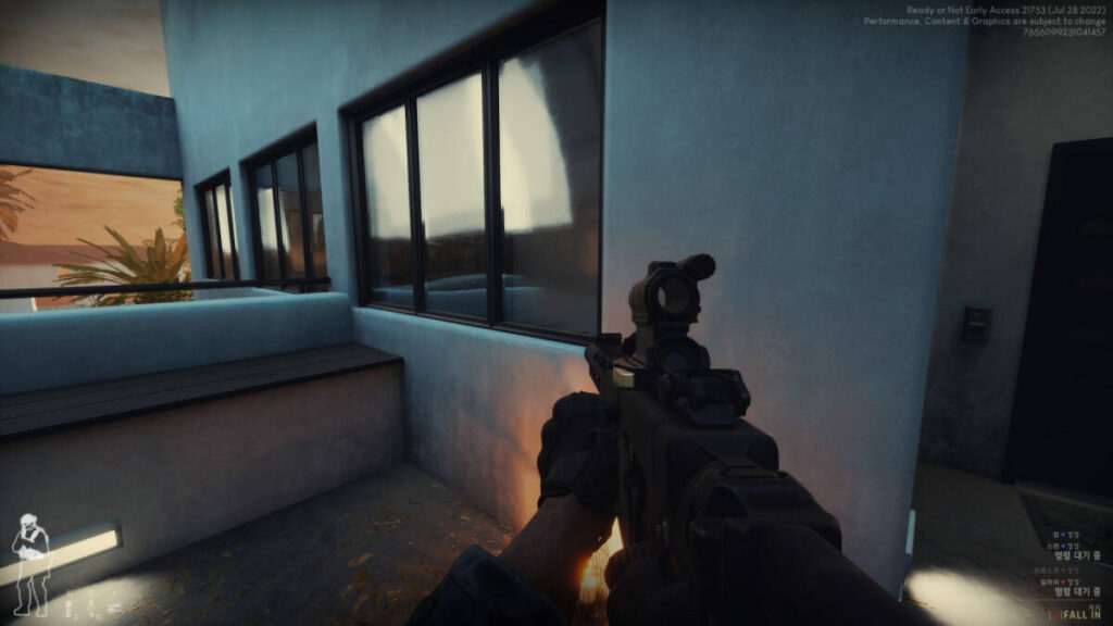 레디 오어 낫에서 창문은 관통된다는 것을 설명하기 위한 이미지