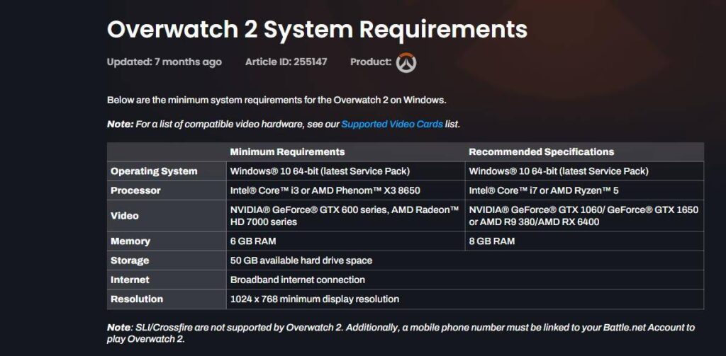 오버워치 공략 정복 첫번째 스텝은 컴퓨터 사양 맞추기