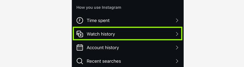 인스타 신버전 'watch history'