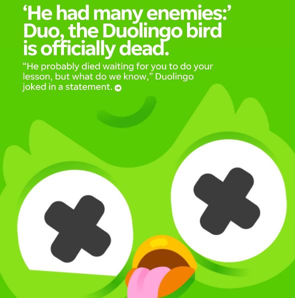 듀오링고 죽음 과연 무슨일일까